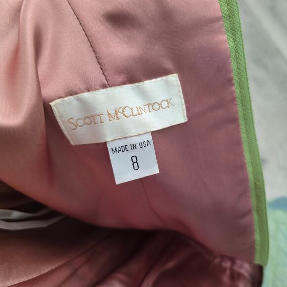 Vtg Scott McClintock Sage Green Taffeta Ball Gown 8 bridgerton Regency Fairytale - Picture 10 of 11